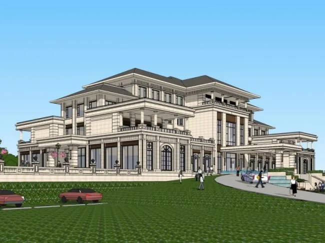 Sketchup Hotel Model | Multi story Hotel, European Style