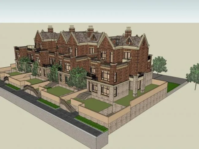 Sketchup Villa Model | Townhouse, Classical Style