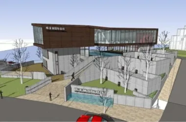 SketchUp Business Model: Multi-Story Clubhouse and Modern Commercial Building Design-BIM WORLD