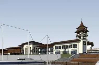 SketchUp Business Model: Multi-Story Southeast Asian Commercial Street Design-BIM WORLD