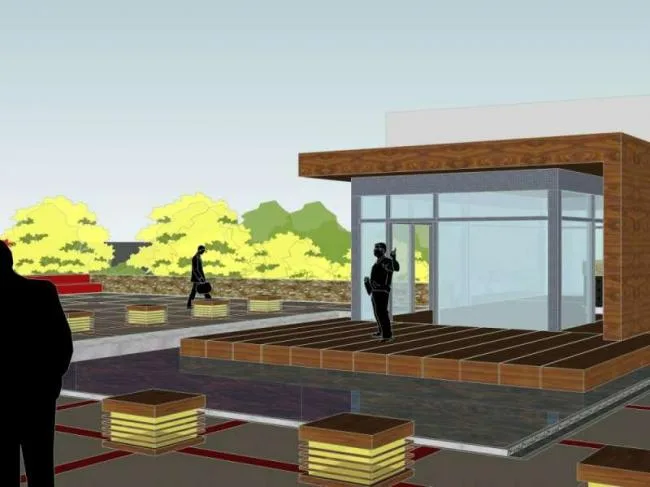 Sketchup Landscape Model | Square Landscape, Modern Style