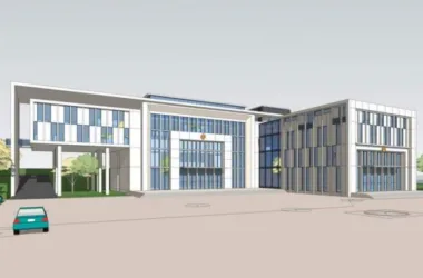 Modern Multi-Story Administrative Office Building SketchUp Model-BIM WORLD