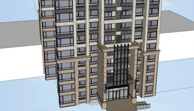 Sketchup Residential Model | High rise Residential Buildings, Residential Buildings, Classical Style