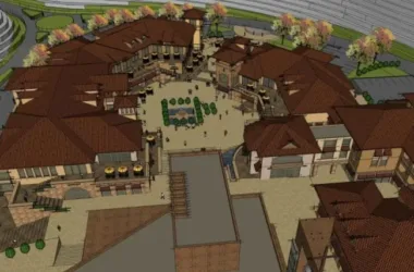 SketchUp Business Model: Designing a Multi-Story Spanish-Style Commercial Street-BIM WORLD