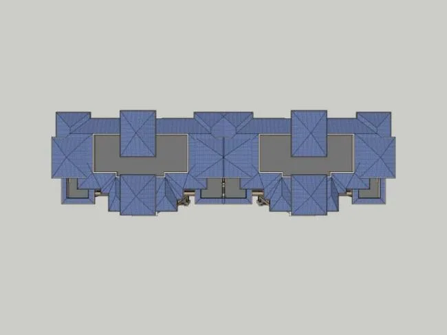 Sketchup Residential Model | High rise Residential Buildings, Classical Style
