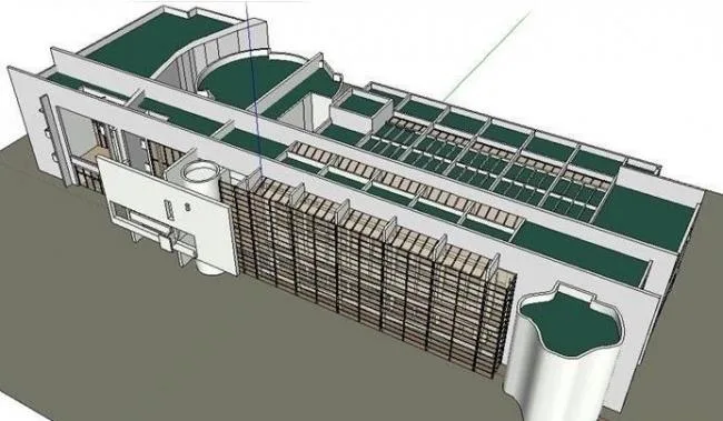 Modern Multi-Story Art Museum Cultural Model in SketchUp