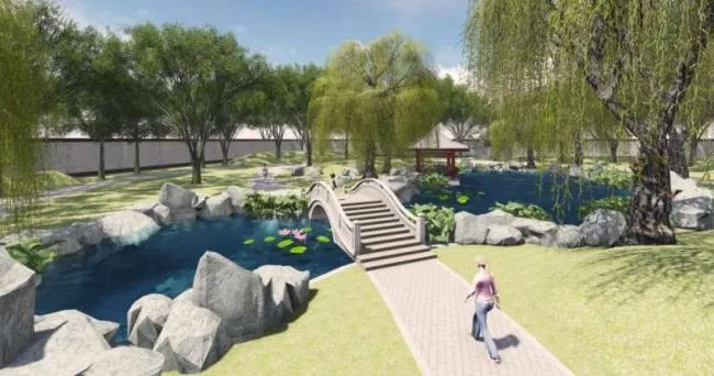 Sketchup Landscape Model | Park Landscape, Chinese Style, Chinese Garden, Ancient Architecture