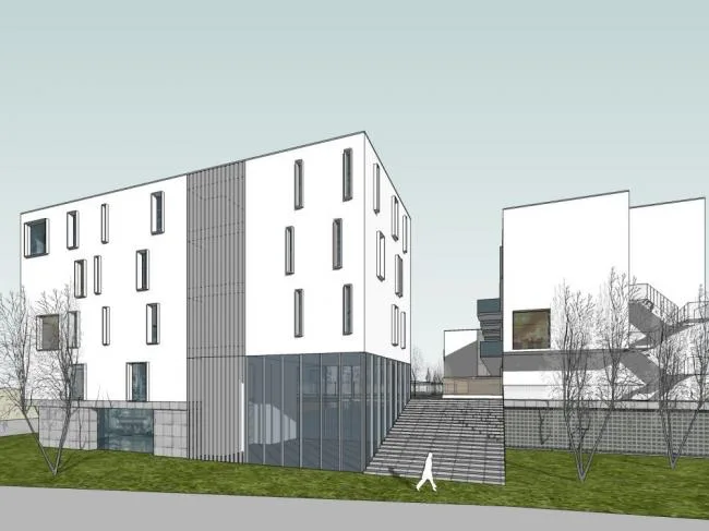 Sketchup Residential Model | Multi story Park Residence, Modern Style, Residential Architecture