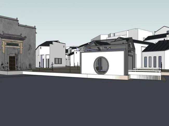 Sketchup Cultural Model | Museum, New Chinese Style, Cultural Architecture