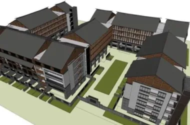 SketchUp Residential Model | Multi-Story Apartment Dormitory with Traditional Chinese Design-BIM WORLD