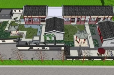 SketchUp Residential Design: Chinese Huizhou Courtyard and Landscape Architecture-BIM WORLD