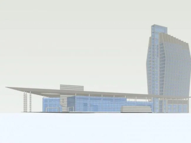 Sketchup Complex Model | Multi story Commercial Complex, Modern Style