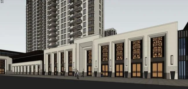Sketchup Residential Model | High rise Residential Buildings, Classical Style