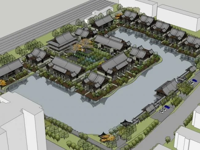 SketchUp Business Model: Designing a Multi-Story Chinese-Style Club