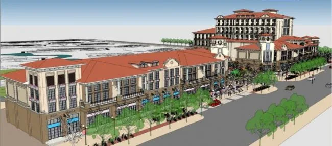 Sketchup Business Model | Multi story Commercial Street, Classical Style