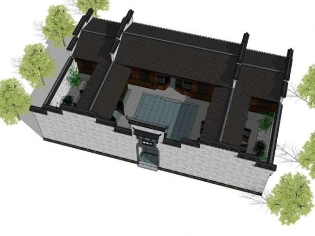 Sketchup Ancient Architecture Model | Multi story Courtyard, Chinese Style, Ancient Architecture