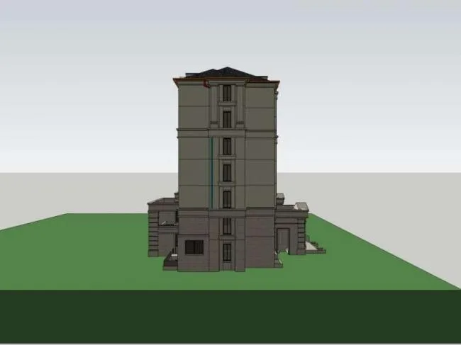 Sketchup Residential Model | Multi story Residence, European Style