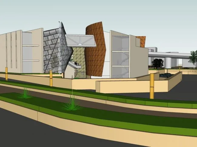 Sketchup Cultural Model | Multi story Museum, Cultural Architecture, Modern Style