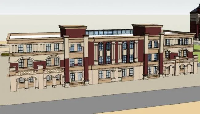 Sketchup School Model | Multi story School, Campus Educational Architecture, European Style, Classical Style