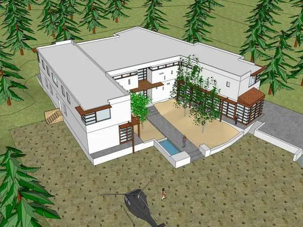 Sketchup Villa Model | Solo Villa, Modern Style