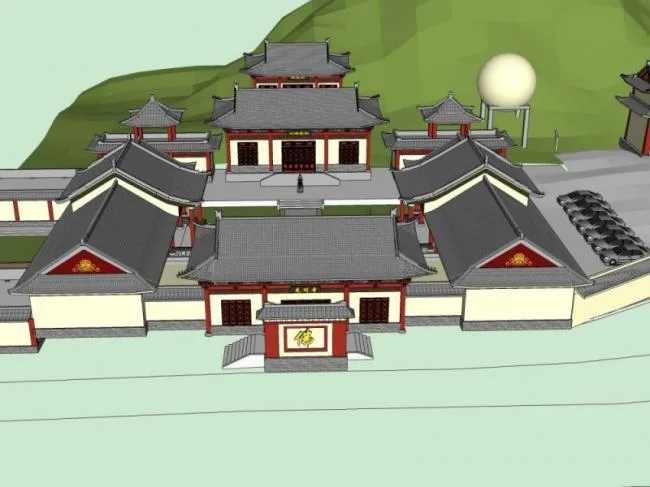 Sketchup Ancient Architecture Model | Multi storey Mount Wutai Temple, Ancient Temple, Ancient Architecture, Chinese Style
