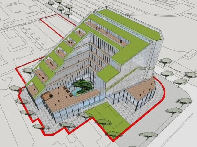 Sketchup Office Model | Multi story Office Building, Modern Style