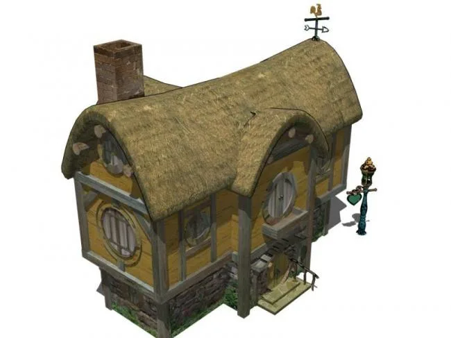 Sketchup Villa Model | Cabin, Classical Style
