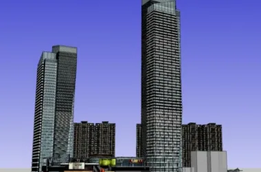 SketchUp Complex Model: Modern Super High-Rise Commercial Center with Apartments, Hotel, and Offices-BIM WORLD