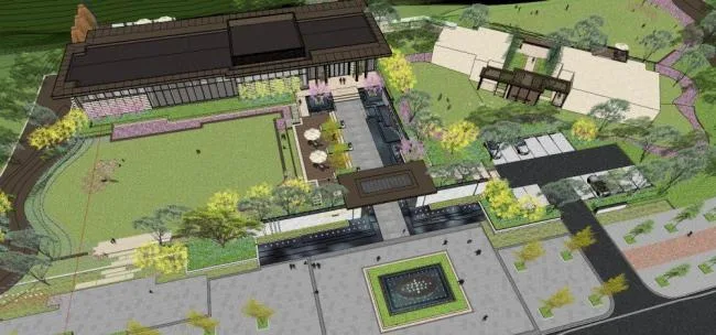Sketchup Business Model | Sales Office, Chinese Style, Commercial Architecture