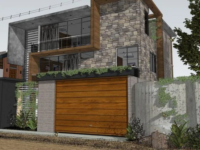 Sketchup Villa Model | Solo Villa, Modern Style