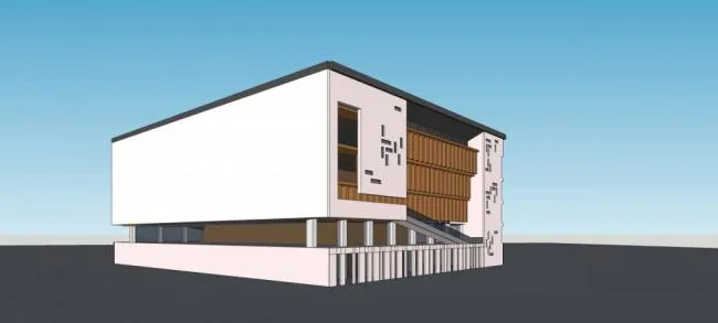 Sketchup Cultural Model | Multi story Library, Cultural Architecture, New Chinese Style