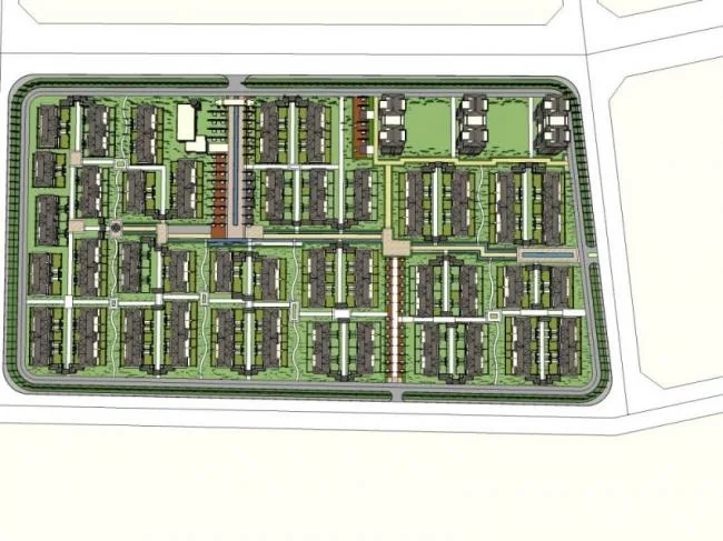 Sketchup Planning Model | High rise Residential Community Planning, Modern Style