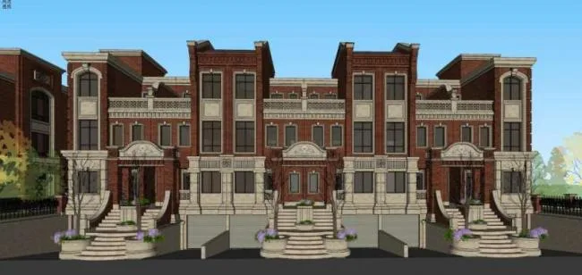 Sketchup Villa Model | Villa Cluster, European Style