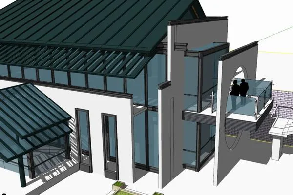 Sketchup Business Model | Multi story Commercial Club, Modern Chinese Style