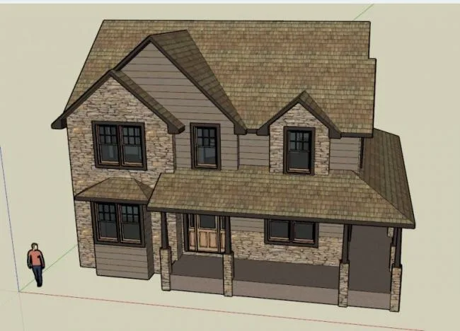 Sketchup Villa Model | Solo Villa, Modern Style