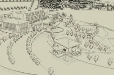 SketchUp Business Model: Modern Multi-Story Clubhouse Design-BIM WORLD