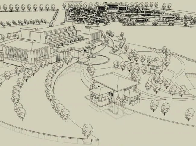 Sketchup Business Model | Multi story Clubhouse, Modern Style