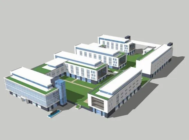 Sketchu Industrial Building: Modern Multi-Story Factory and Industrial Architecture
