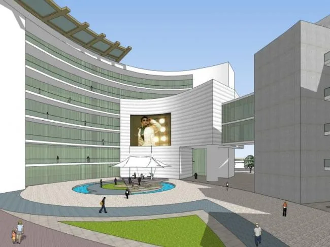 Sketchup Business Model | Multi story Commercial Complex, Modern Style