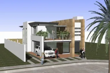 Modern Solo Villa SketchUp Model-BIM WORLD