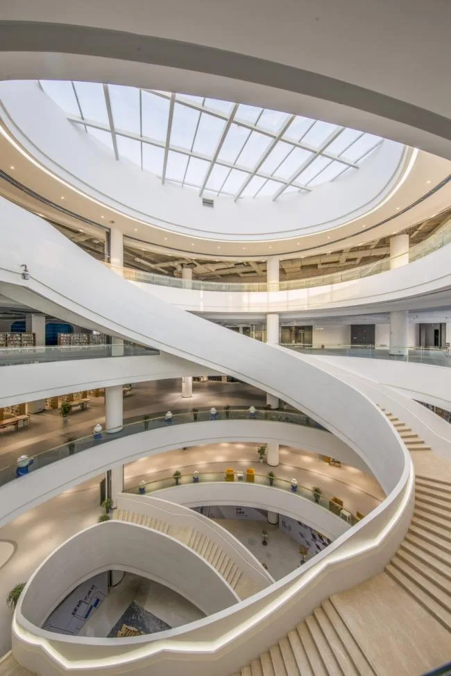 BIM Architecture | Like Crystal Clear Lantern Petals Wrapping the stamens: Chongqing Real Estate Vocational College Library/Paiang International Architectural Design Consultant