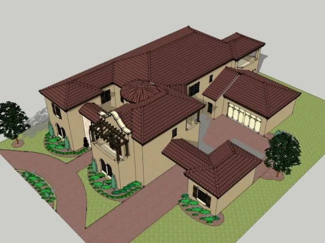 Sketchup Villa Model | Solo Villa, European Style