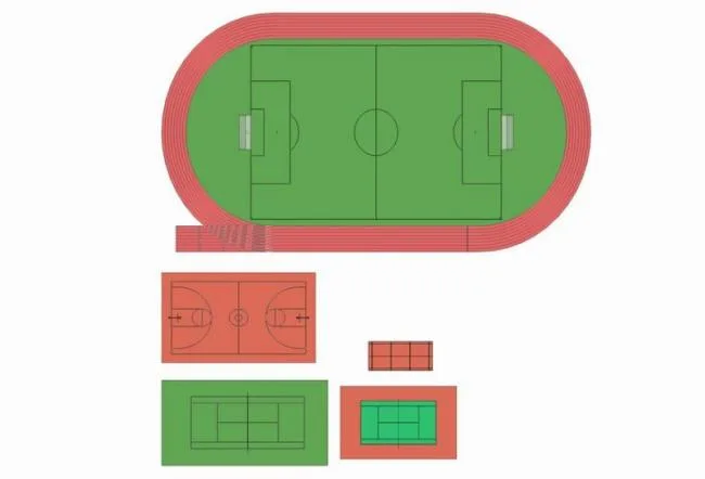 Sketchup Material Model | Football Court, Basketball Court, Tennis Court SU Model Material Component