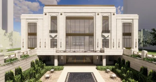 SketchUp Business Model: Multi-Story Sales Office in Neoclassical Commercial Design