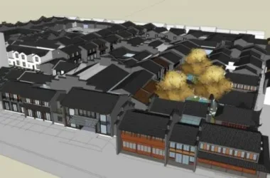SketchUp Multi-Story Hotel Model Featuring Traditional Chinese Design-BIM WORLD