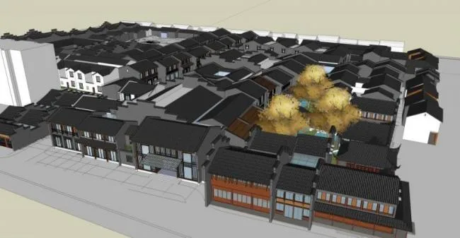 Sketchup Hotel Model | Multi story Hotel, Chinese Style