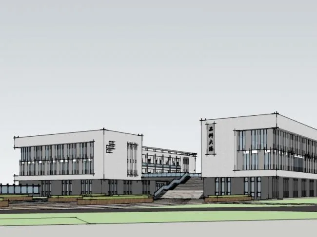 Sketchup School Model | Multi story School Teaching Building, Educational Architecture, Modern Style
