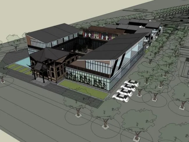 Sketchup Business Model | Multi story Sales Department, Modern Style