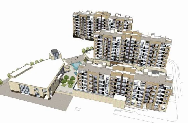 Sketchup Residential Model | Multi-story Residential, Concentrated Commercial, Modern Style, Residential Building