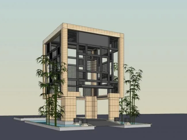 Sketchup Sketch Model | Pavilion, Modern Style, Sketch